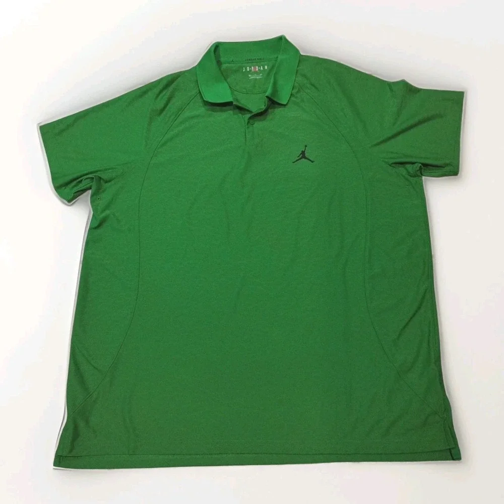 Nike Jordan Golf Dri-FIT ADV Golf Polo Shirt Mens XXL Green Jumpman MSRP $90
